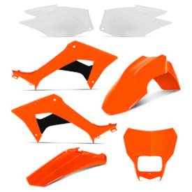 Kit Plástico Crf 250f Protork com Carenagem de Farol Laranja