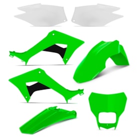 Kit Plástico Crf 250f Protork com Carenagem de Farol Verde
