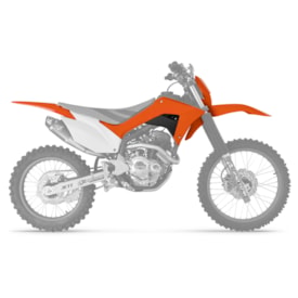 Segunda imagem do produto Kit Plástico Crf 250f Protork Laranja com Carenagem de Farol