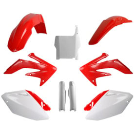 Kit Plástico Crf 250r 04/05 Original Completo Polisport Vermelho Branco