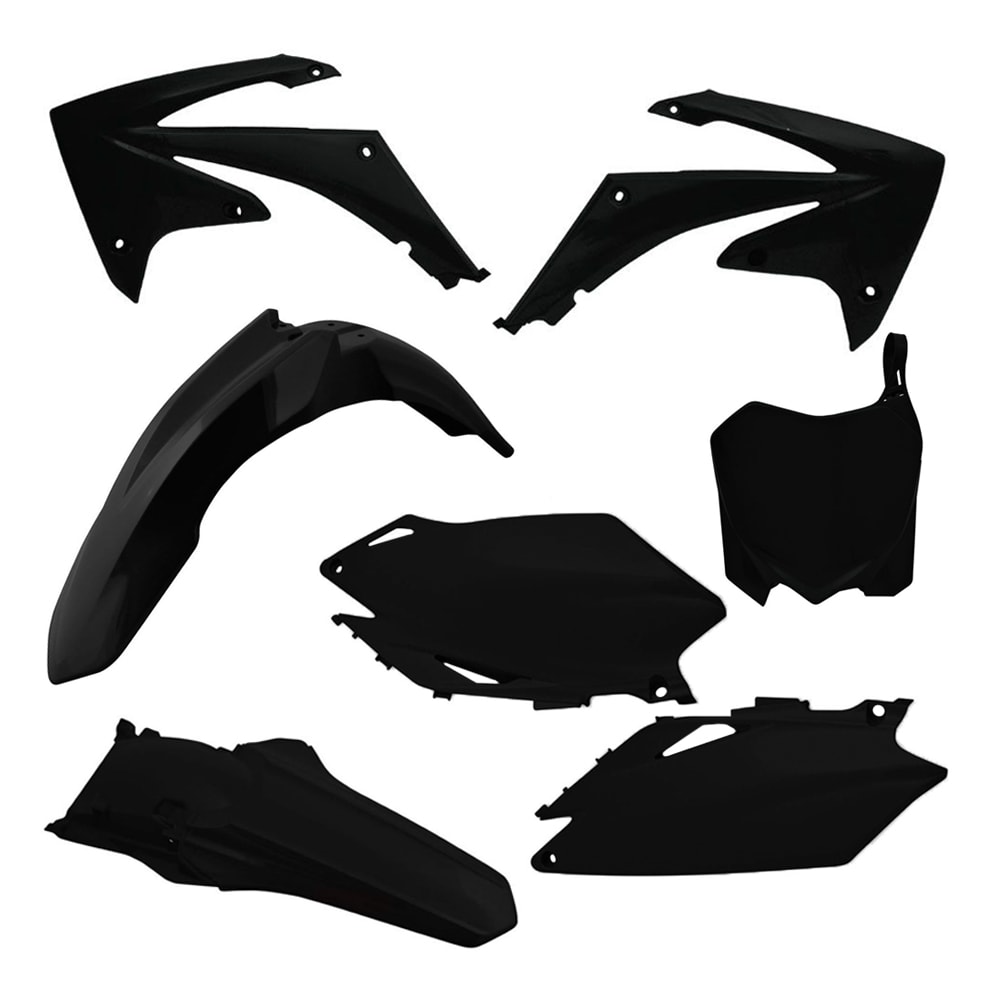 Kit Plástico Crf 250r 10/13 - Crf 450r 09/12 Racetech Preto