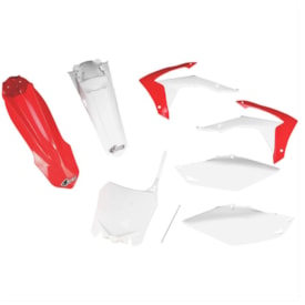 Kit Plástico Crf 250r 14/17 - Crf 450r 13/16 Ufo Branco Vermelho