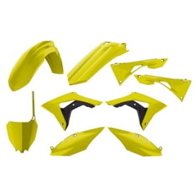 Kit Plástico Crf 250r 18/21 - Crf 450r 17/20 Completo Polisport Amarelo Fluor