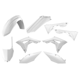 Kit Plástico Crf 250r 18/21 - Crf 450r 17/20 Completo Polisport Branco