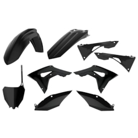 Kit Plástico Crf 250r 18/21 - Crf 450r 17/20 Completo Polisport Preto