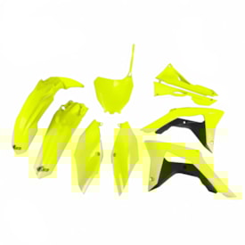 Kit Plástico Crf 250r 18/21 - Crf 450r 17/20 Completo Ufo Amarelo Fluor
