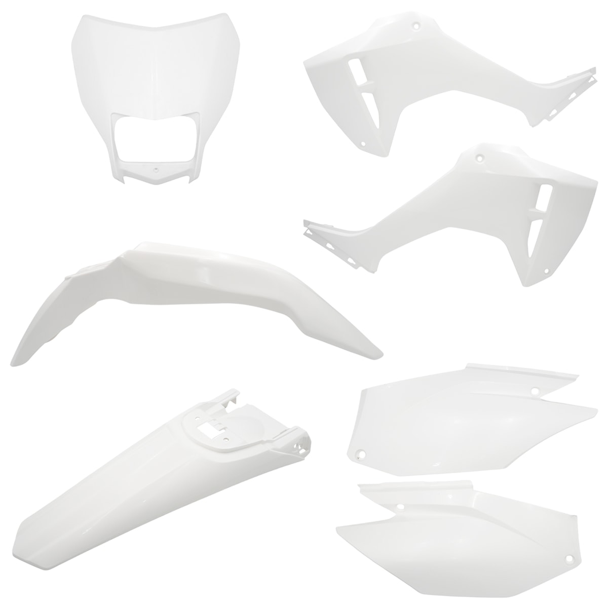 Segunda imagem do produto Kit Plástico Crf 300f Completo Amx com Carenagem Farol Branco