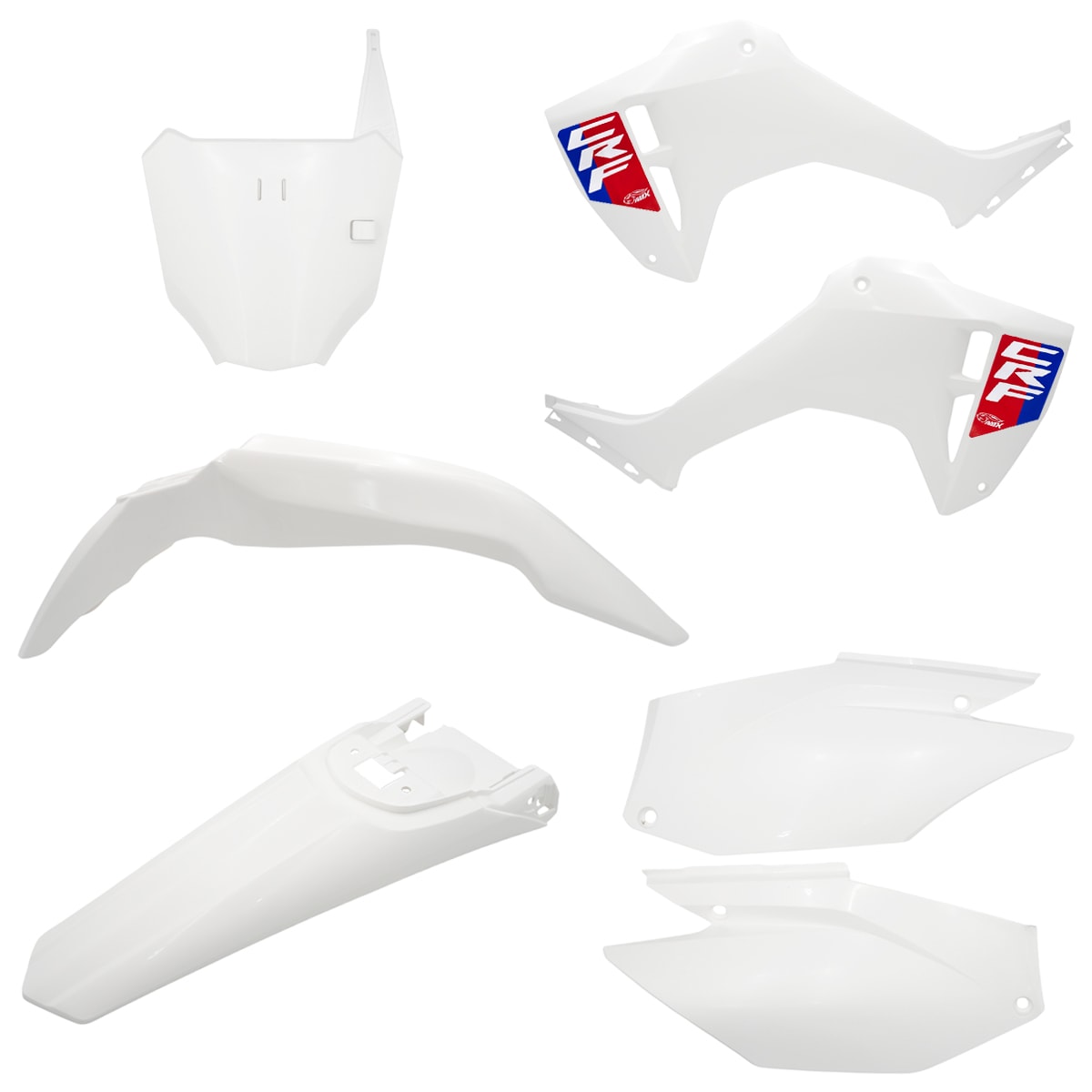 Kit Plástico Crf 300f Completo Amx com Number Plate Frontal Branco