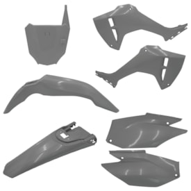 Segunda imagem do produto Kit Plástico Crf 300f Completo Amx com Number Plate Frontal Cinza