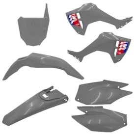 Kit Plástico Crf 300f Completo Amx com Number Plate Frontal Cinza