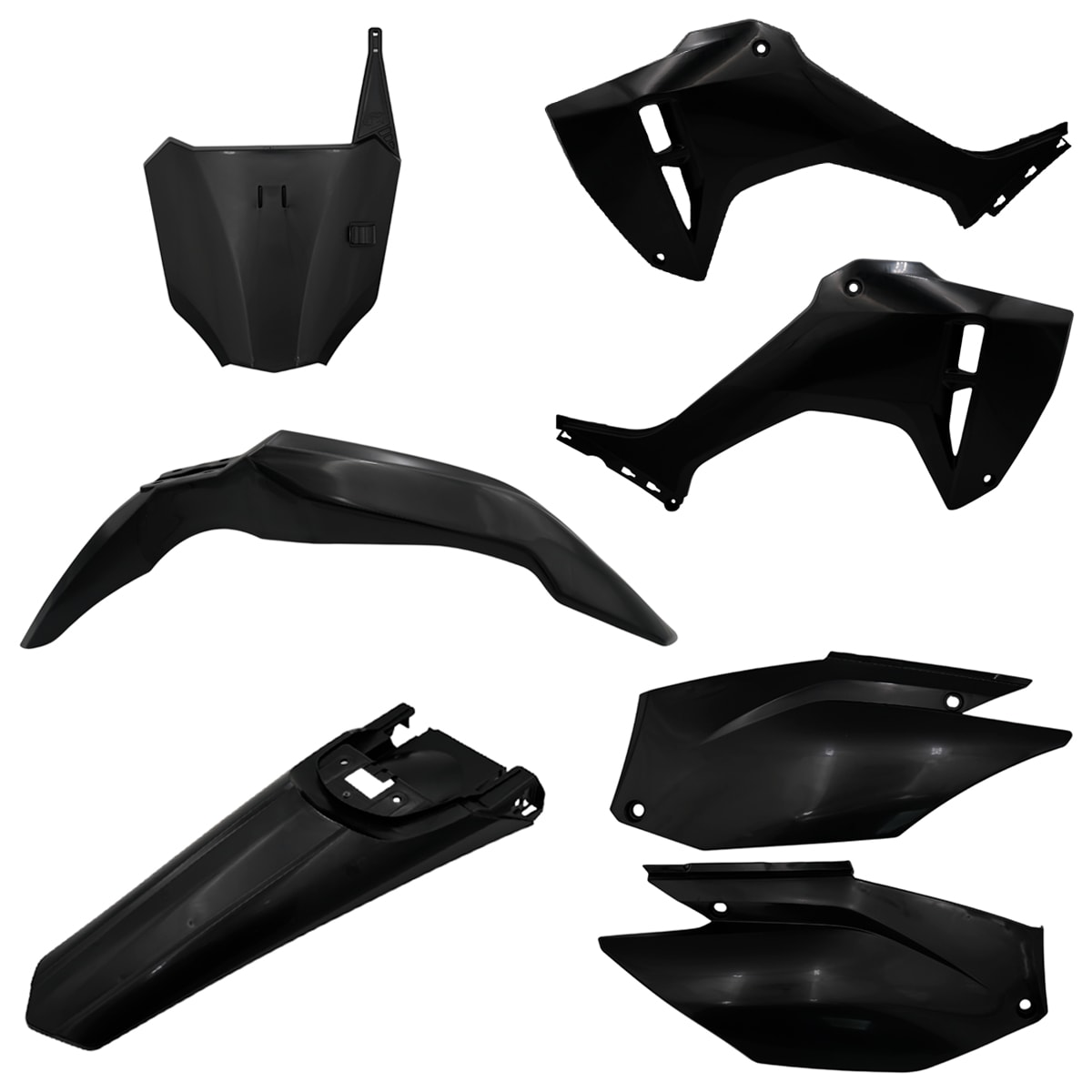 Segunda imagem do produto Kit Plástico Crf 300f Completo Amx com Number Plate Frontal Preto