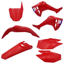 Kit Plástico Crf 300f Completo Amx com Number Plate Frontal Vermelho