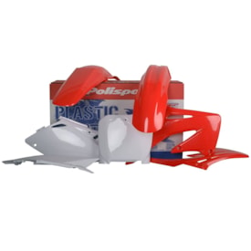 Kit Plástico Crf 450r 02/03 Polisport Vermelho Branco