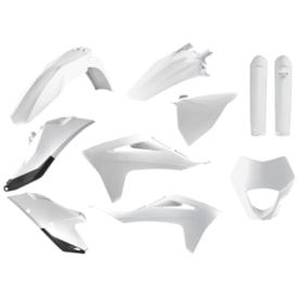Kit Plástico Gasgas 250 300 350 450 Ec Ecf 21/23 Completo Polisport Branco