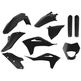 Kit Plástico Gasgas 250 300 350 450 Ec Ecf 21/23 Completo Polisport Preto