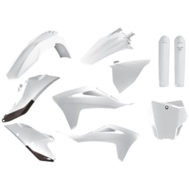 Kit Plástico Gasgas Mc 21/22 - Mcf 21/22 Completo Polisport Branco