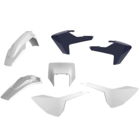 Kit Plástico Husqvarna 250 350 450 Fe 17/19 Polisport Branco Cinza