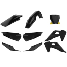 Kit Plástico Husqvarna Tc 125/250 19/21 - Fc 250/350/450 19/21 Polisport Preto