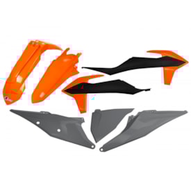 Kit Plástico Ktm 125 150 250 300 350 450 Exc Excf 20/23 Completo Ufo Laranja Cinza