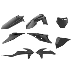 Kit Plástico Ktm 125 150 250 350 450 Sx 19/22 Completo Polisport Preto