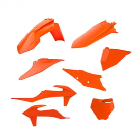 Kit Plástico Ktm 125 150 250 350 450 Sx Sxf 19/22 Completo Polisport Laranja