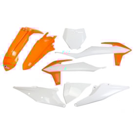 Kit Plástico Ktm 125 150 250 350 450 Sx Sxf 19/22 Ufo Laranja Branco