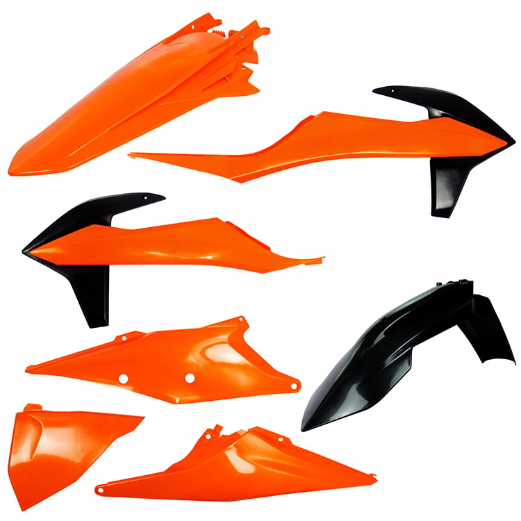 Kit Plástico Ktm 125 - 150 - 250 Exc 20/23 Amx Laranja Preto