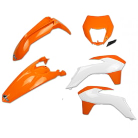 Kit Plástico Ktm 125 - 200 - 250 - 300 Exc 14/16 Ufo Laranja Branco