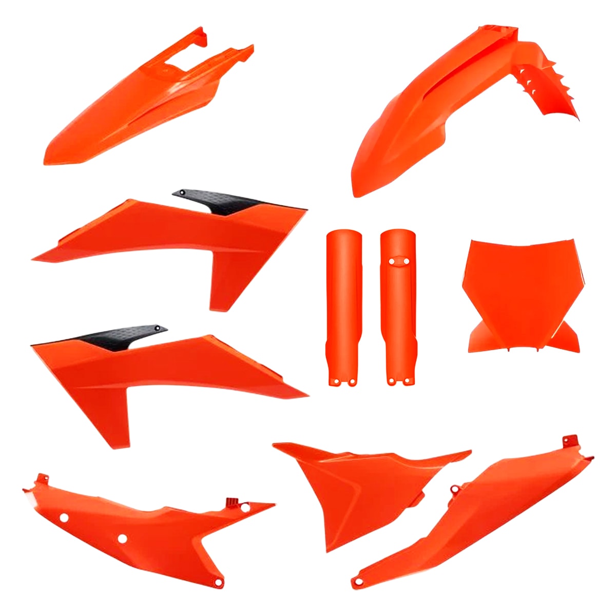 Kit Plástico Ktm 125 250 300 350 450 Sx Sxf 23/25 Completo Polisport Laranja