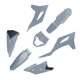 Kit Plástico Ktm 150 250 300 350 450 Exc Excf 20/23 Biker Cinza