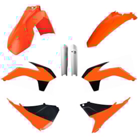 Kit Plástico Ktm 250 350 450 500 Excf 14/16 Polisport Laranja Preto
