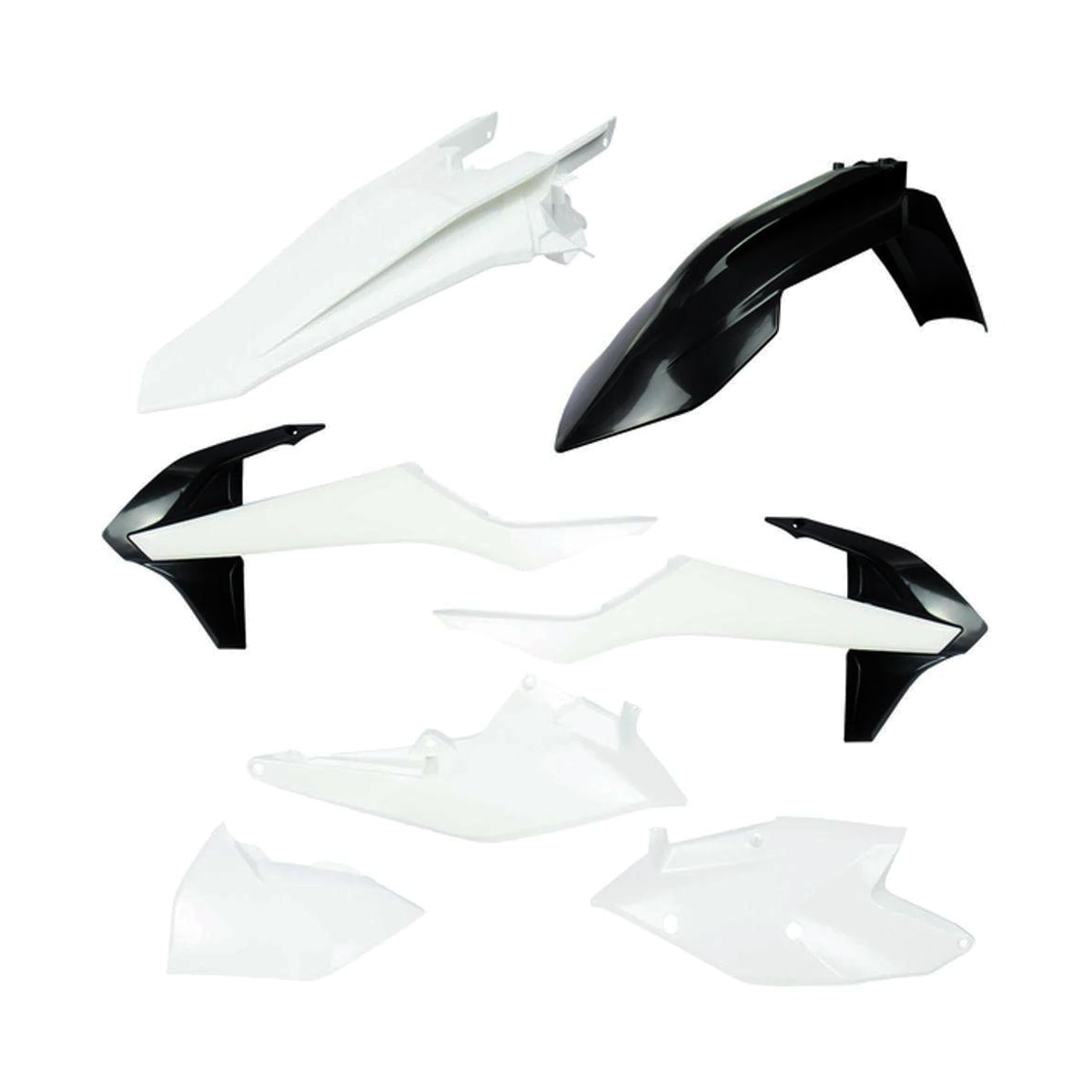 Kit Plástico Ktm 250 - 350 - 450 Excf 17/19 Amx Branco Preto