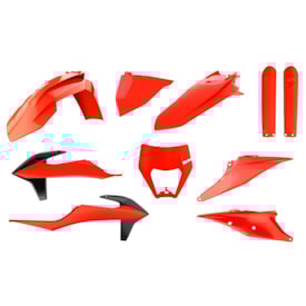 Kit Plástico Ktm Exc 20/22 - Excf 20/22 Completo Polisport Laranja Fluor