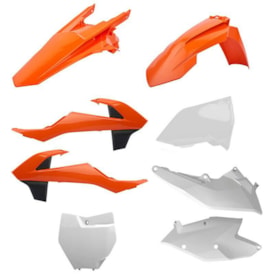 Kit Plástico Ktm Sx 16/18 - Sxf 16/18 Polisport Laranja Branco