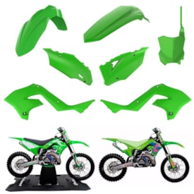 Kit Plástico Kx 125 03/08 - Kx 250 03/08 Completo Polisport Restyling Modelo Kxf Verde