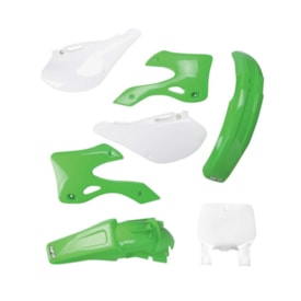Kit Plástico Kx 125 99/02 - Kx 250 99/02 Ufo Verde Branco