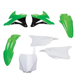Kit Plástico Kx 85 14/21 - Kx 100 14/21 Polisport Branco Verde