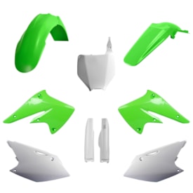 Kit Plástico Kxf 250 04/05 Completo Polisport Verde Branco