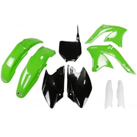 Kit Plástico Kxf 250 08/08 Completo Ufo Verde Preto Branco