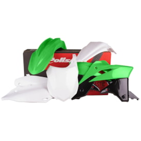 Kit Plástico Kxf 250 13/16 Completo Polisport Verde Branco