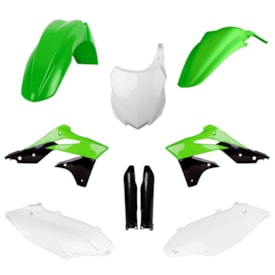 Kit Plástico Kxf 250 13/16 Completo Polisport Verde Preto Branco