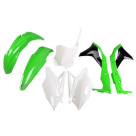 Kit Plástico Kxf 250 17/20 Mod.17 Completo Ufo Verde Branco