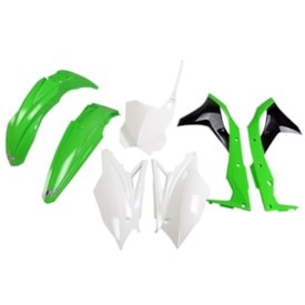 Kit Plástico Kxf 250 17/20 Mod.18 Completo Ufo Verde Branco