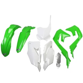 Kit Plástico Kxf 250 21/24 - Kxf 450 19/23 Completo Ufo Verde Branco
