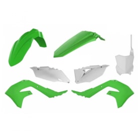 Kit Plástico Kxf 250 21/24 - Kxf 450 19/23 Polisport Verde Branco