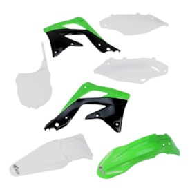 Kit Plástico Kxf 450 13/15 Completo Ufo Branco Verde