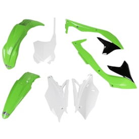 Kit Plástico Kxf 450 16/17 Completo Ufo Verde Branco Preto
