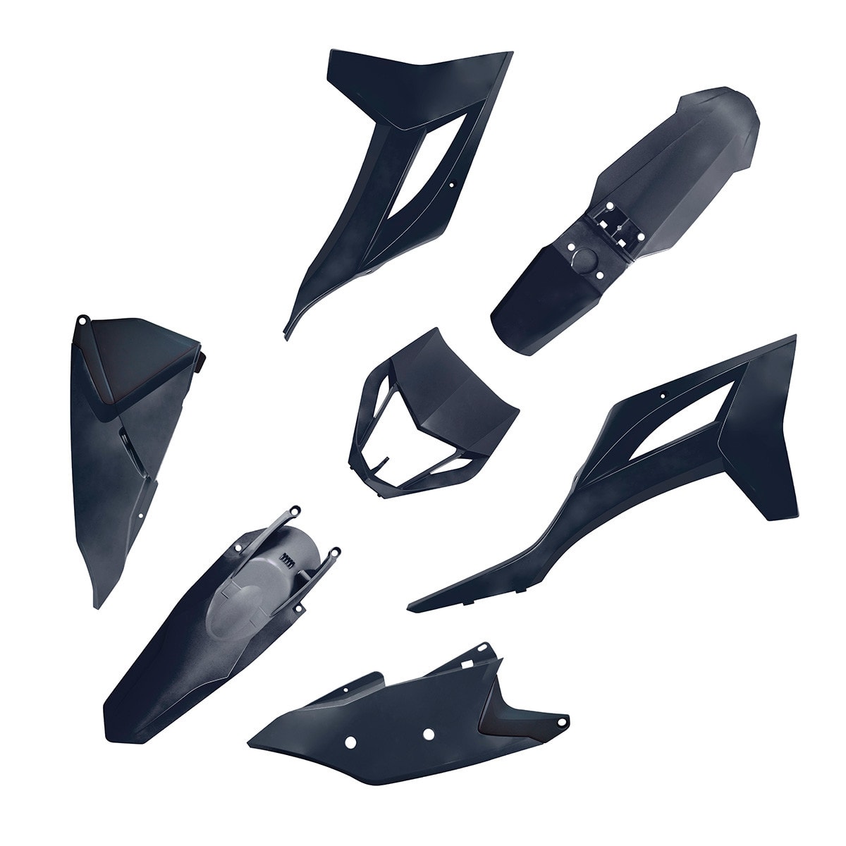 Kit Plástico Mxf 250 Ts 22/25 - 250 Rxs 21/25 Biker Preto