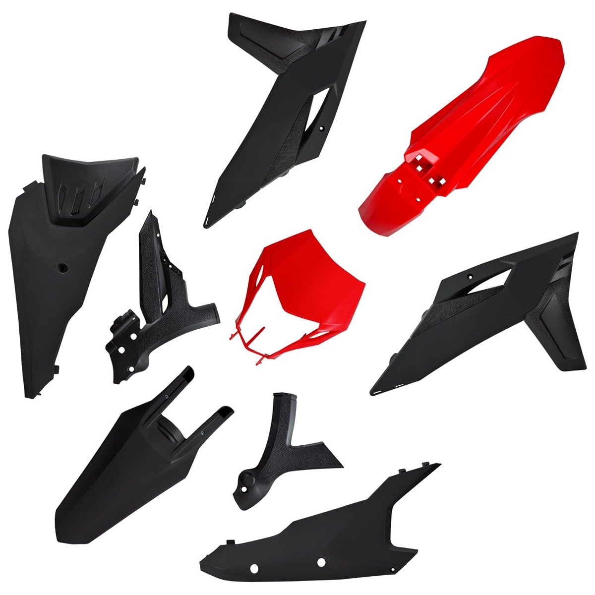 Kit Plástico Mxf 270Fi 2026 Original Biker Preto Vermelho
