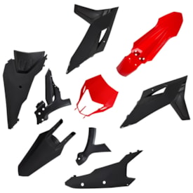 Kit Plástico Mxf 270Fi 2026 Original Biker Preto Vermelho